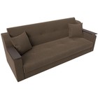 Прямой диван «Сенатор», механизм книжка, рогожка, цвет коричневый - Фото 5