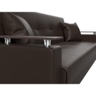 Прямой диван «Сенатор», механизм книжка, экокожа, цвет коричневый - Фото 4