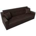 Прямой диван «Сенатор», механизм книжка, экокожа, цвет коричневый - Фото 5