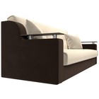 Прямой диван «Сенатор», механизм книжка, микровельвет, цвет бежевый / коричневый - Фото 3