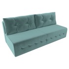 Прямой диван «Лондон», механизм еврокнижка, велюр, цвет бирюзовый - Фото 5