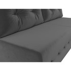 Прямой диван «Лондон», механизм еврокнижка, велюр, цвет серый - Фото 4