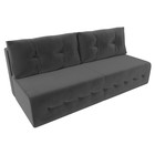 Прямой диван «Лондон», механизм еврокнижка, велюр, цвет серый - Фото 5