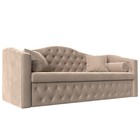 Диван прямой «Мечта», механизм дельфин, велюр, цвет бежевый - Фото 1