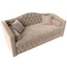 Диван прямой «Мечта», механизм дельфин, велюр, цвет бежевый - Фото 5