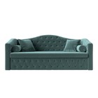 Прямой диван «Мечта», механизм дельфин, велюр, цвет бирюзовый - Фото 2