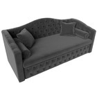 Прямой диван «Мечта», механизм дельфин, велюр, цвет серый  (артикул 10388848)  большой выбор товаров оптом и в розницу по низким ценам с доставкой