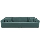 Прямой диван «Милтон», механизм еврокнижка, велюр, цвет бирюзовый - Фото 2