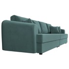 Прямой диван «Милтон», механизм еврокнижка, велюр, цвет бирюзовый - Фото 3