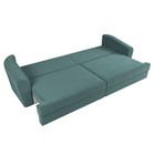 Прямой диван «Милтон», механизм еврокнижка, велюр, цвет бирюзовый - Фото 7