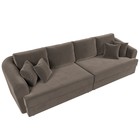 Прямой диван «Милтон», механизм еврокнижка, велюр, цвет коричневый 10388853