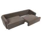 Прямой диван «Милтон», механизм еврокнижка, велюр, цвет коричневый 10388853