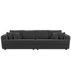 Прямой диван «Милтон», механизм еврокнижка, велюр, цвет серый 10388854