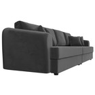 Прямой диван «Милтон», механизм еврокнижка, велюр, цвет серый 10388854