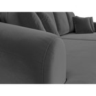 Прямой диван «Милтон», механизм еврокнижка, велюр, цвет серый 10388854