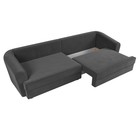 Прямой диван «Милтон», механизм еврокнижка, велюр, цвет серый 10388854