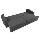 Прямой диван «Милтон», механизм еврокнижка, велюр, цвет серый 10388854