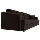 Прямой диван «Милтон», механизм еврокнижка, микровельвет, цвет коричневый 10388856