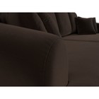 Прямой диван «Милтон», механизм еврокнижка, микровельвет, цвет коричневый 10388856