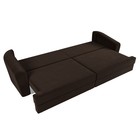 Прямой диван «Милтон», механизм еврокнижка, микровельвет, цвет коричневый 10388856