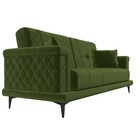 Прямой диван «Неаполь», механизм книжка, микровельвет, цвет зелёный - Фото 3