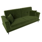 Прямой диван «Неаполь», механизм книжка, микровельвет, цвет зелёный - Фото 5
