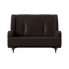 Прямой диван «Неаполь», 2-х местный, без механизма, экокожа, цвет коричневый - Фото 2