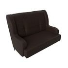 Прямой диван «Неаполь», 2-х местный, без механизма, экокожа, цвет коричневый - Фото 5