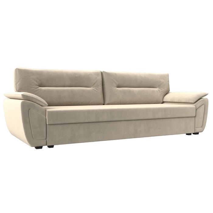 Прямой диван «Нэстор Лайт», механизм еврокнижка, микровельвет, цвет бежевый - Фото 1