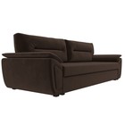 Прямой диван «Нэстор Лайт», механизм еврокнижка, микровельвет, цвет коричневый - Фото 3