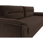 Прямой диван «Нэстор Лайт», механизм еврокнижка, микровельвет, цвет коричневый - Фото 4