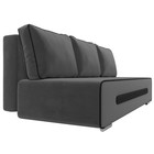 Прямой диван «Приам», механизм еврокнижка, велюр, цвет серый / чёрный - Фото 3