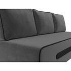 Прямой диван «Приам», механизм еврокнижка, велюр, цвет серый / чёрный - Фото 4