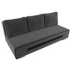 Прямой диван «Приам», механизм еврокнижка, велюр, цвет серый / чёрный - Фото 5