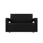Прямой диван «Рамос Люкс», 2-х местный, без механизма, экокожа, цвет чёрный - Фото 2