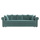 Прямой диван «Рейн», механизм еврокнижка, велюр, цвет бирюзовый - Фото 2