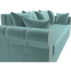 Прямой диван «Рейн», механизм еврокнижка, велюр, цвет бирюзовый - Фото 3