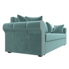 Прямой диван «Рейн», механизм еврокнижка, велюр, цвет бирюзовый - Фото 4