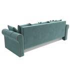 Прямой диван «Рейн», механизм еврокнижка, велюр, цвет бирюзовый - Фото 5