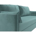 Прямой диван «Сайгон», механизм еврокнижка, велюр, цвет бирюзовый - Фото 2