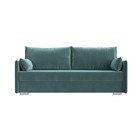 Прямой диван «Сайгон», механизм еврокнижка, велюр, цвет бирюзовый - Фото 3