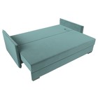 Прямой диван «Сайгон», механизм еврокнижка, велюр, цвет бирюзовый - Фото 6