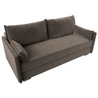 Прямой диван «Сайгон», механизм еврокнижка, велюр, цвет коричневый - Фото 1