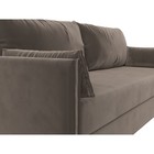 Прямой диван «Сайгон», механизм еврокнижка, велюр, цвет коричневый - Фото 3