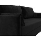 Прямой диван «Сайгон», механизм еврокнижка, велюр, цвет чёрный - Фото 3