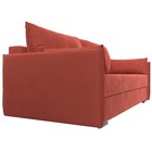 Прямой диван «Сайгон», механизм еврокнижка, микровельвет, цвет коралловый - Фото 4