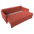 Прямой диван «Сайгон», механизм еврокнижка, микровельвет, цвет коралловый - Фото 7
