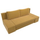 Прямой диван «Сан Марко», механизм еврокнижка, микровельвет, цвет жёлтый - Фото 5