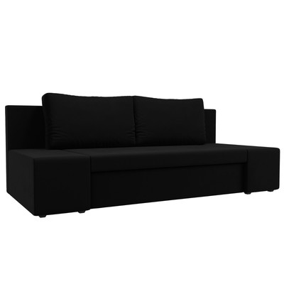 Прямой диван «Сан Марко», механизм еврокнижка, микровельвет, цвет чёрный
