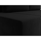 Прямой диван «Сан Марко», механизм еврокнижка, микровельвет, цвет чёрный - Фото 4